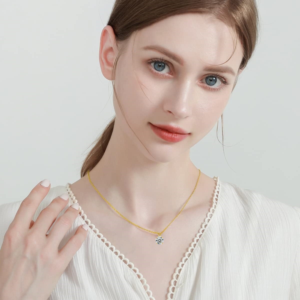 Timeless Solitaire Moissanite Pendant Necklace