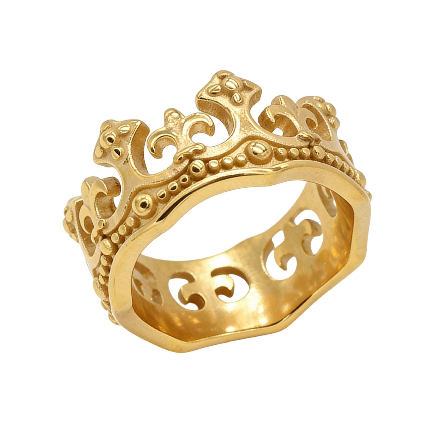 Vintage Fleur-de-lis Crown Ring