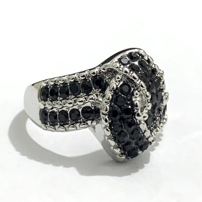Sterling Silver Pavé Interwoven Knot Ring