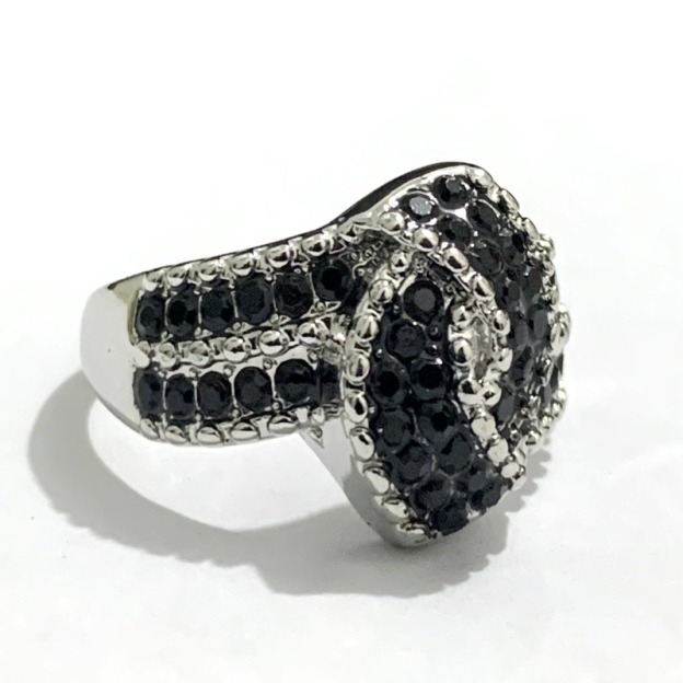 Sterling Silver Pavé Interwoven Knot Ring