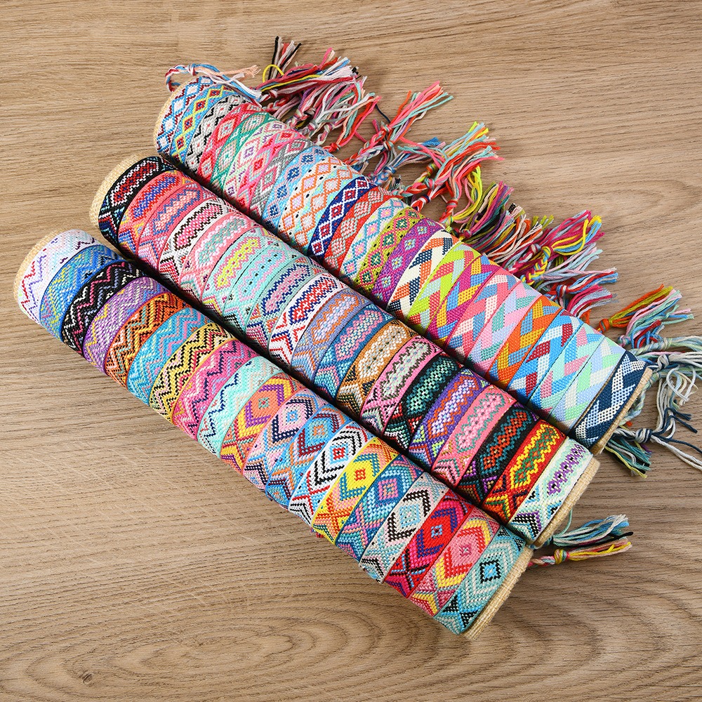 Summer Breeze 12-Piece Handwoven Surfer Bracelet Set