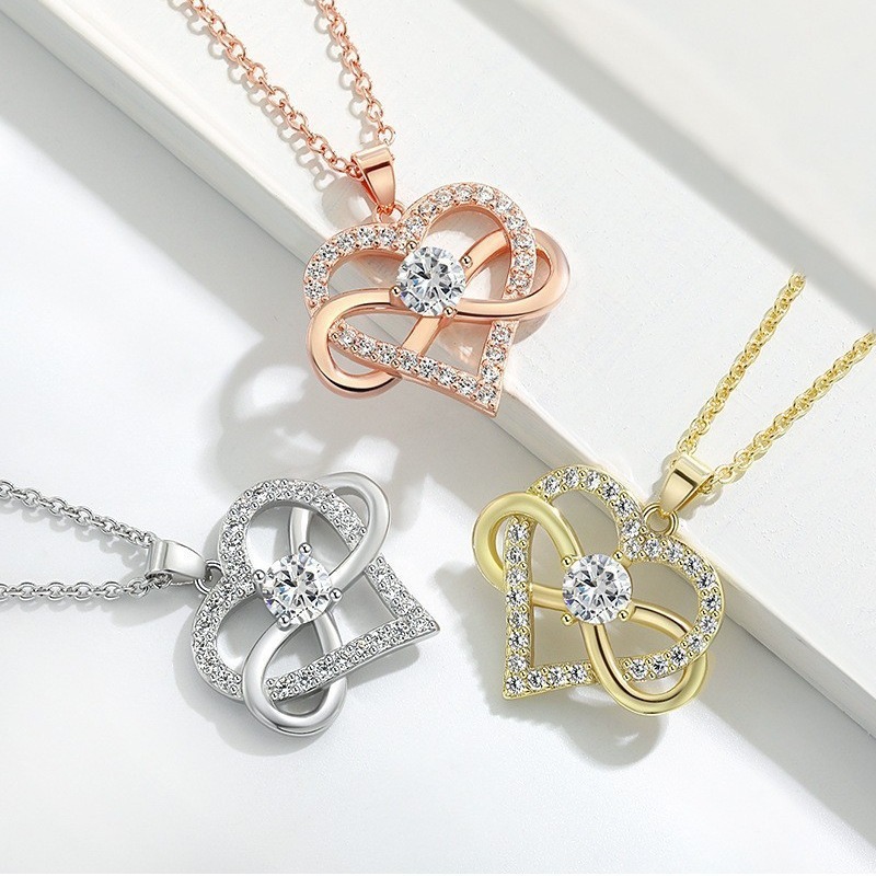 18K Gold Plated Infinity Heart Pendant Necklace | Symbol of Eternal Love