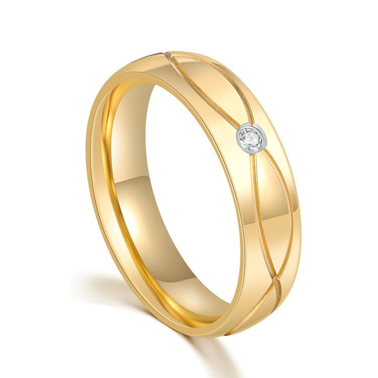 18K Gold Intertwined Band Ring | Minimal Timeless Design (Optional Diamond)
