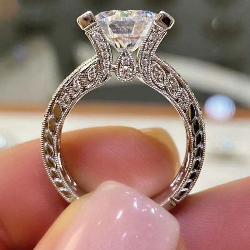 Luxury Square Diamond Two-Tone Paved Ring