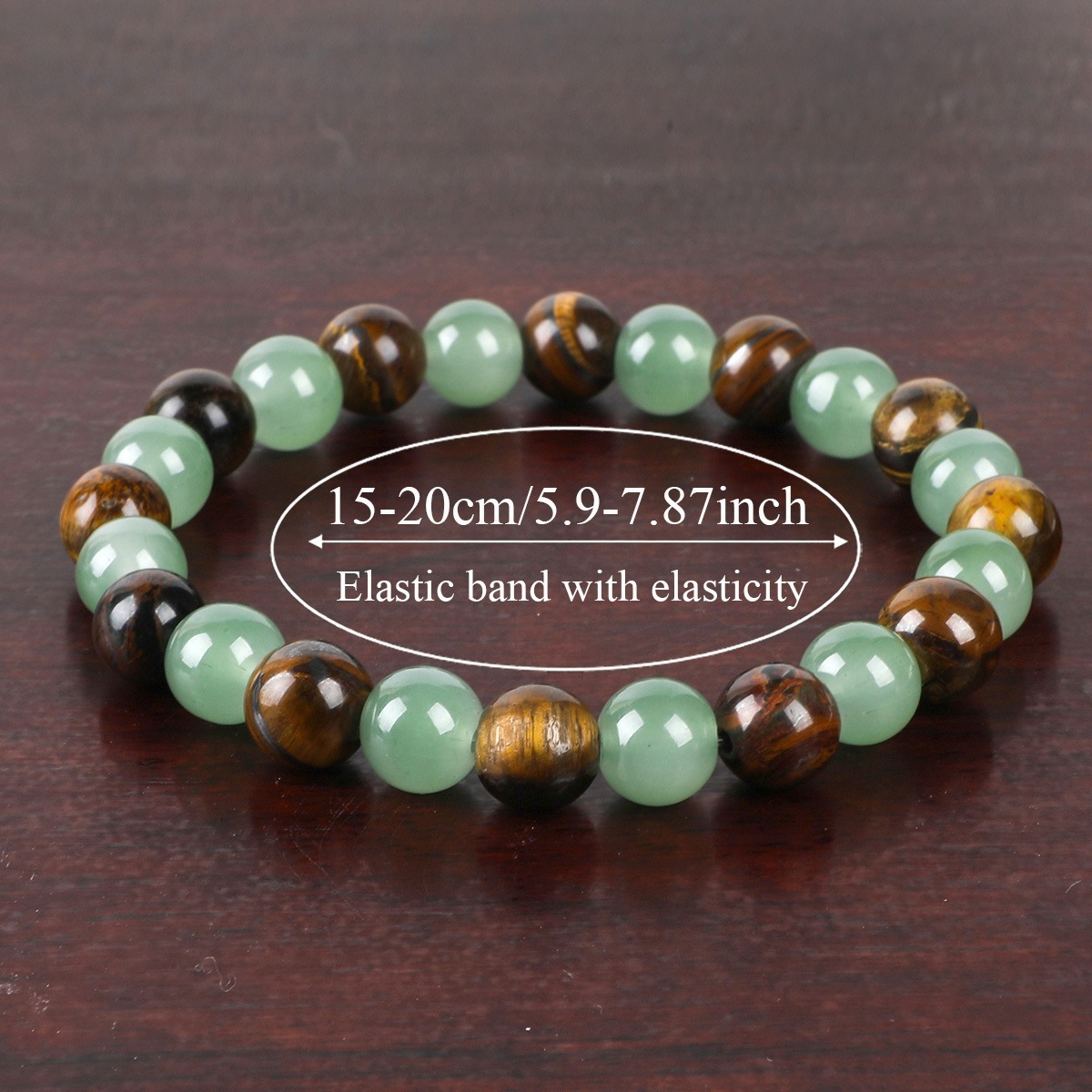 Abundance Duo Natural Tiger’s Eye & Green Aventurine Wealth Bracelet Prosperity & Protection on Your Wrist