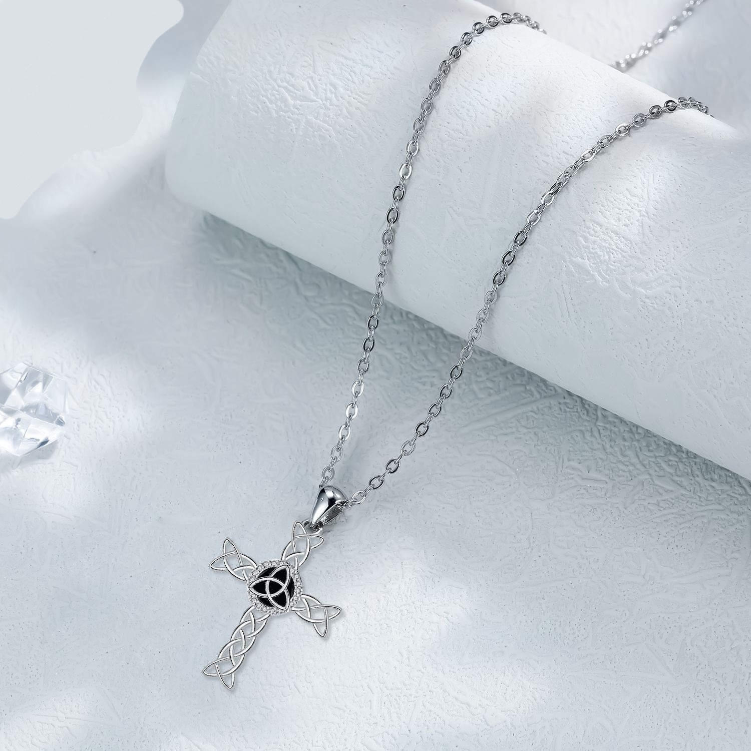 Guardian Knot Celtic Cross Necklace Symbol of Faith & Eternal Protection