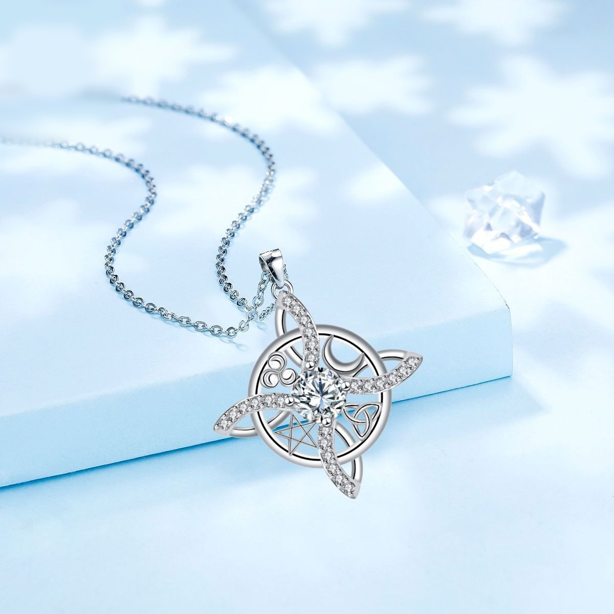 Celestial Four Elements S925 Sterling Silver Amulet Necklace