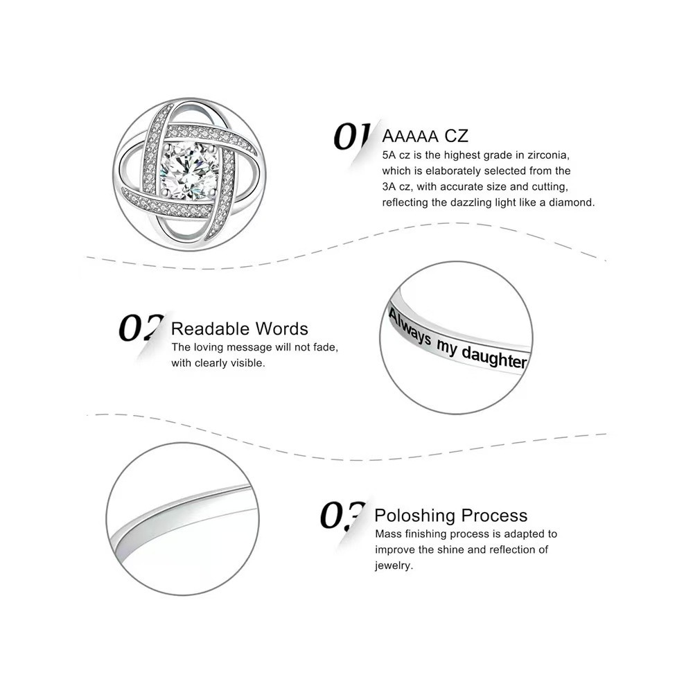 Heartlock Bond S925 Sterling Silver Sisterhood Bracelet