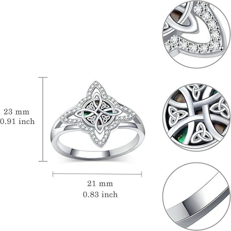 Celtic Protection S925 Silver Witch Knot Ring
