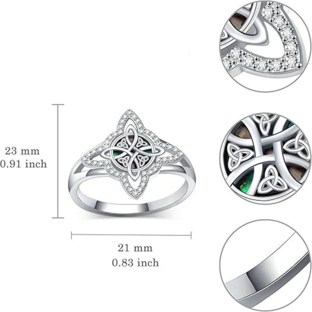 Celtic Protection S925 Silver Witch Knot Ring