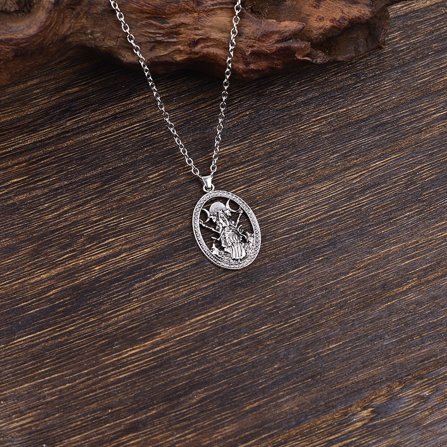 Triple Moon Hecate S925 Sterling Silver Goddess Necklace