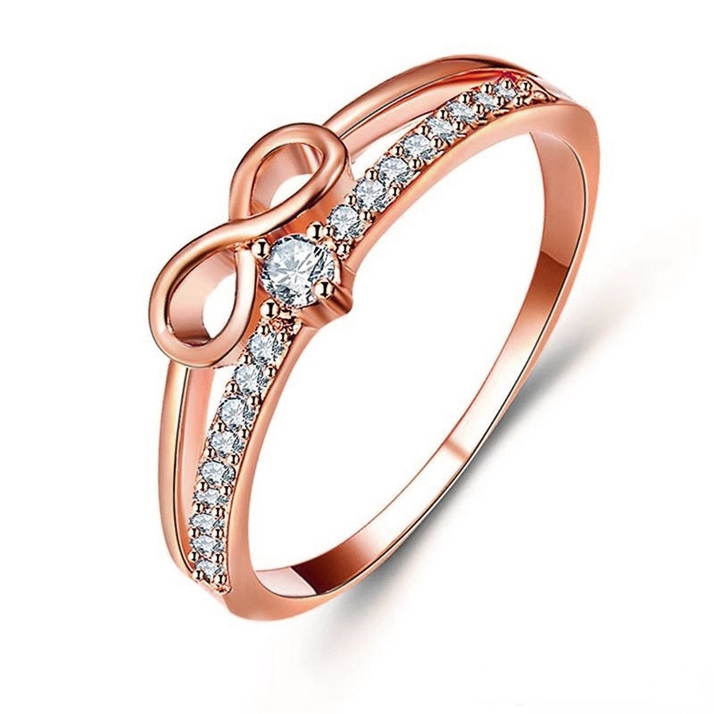 Eternal Promise Three-Tone Infinity Pave Open Ring