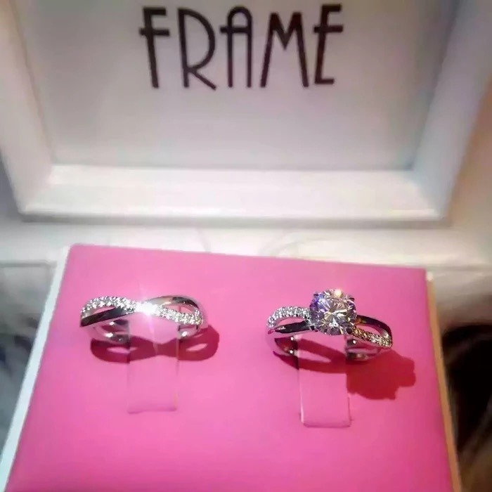 Intertwined Eternity Twisted Pave Ring Set
