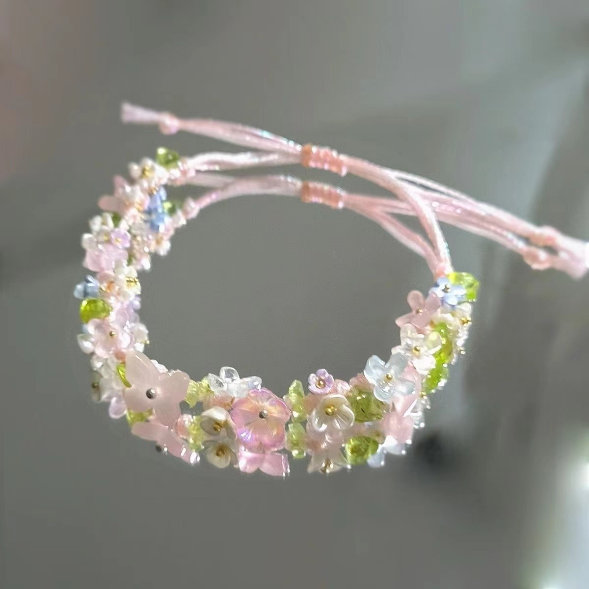Lucky Clover 18K Gold Gemstone Tennis Bracelet