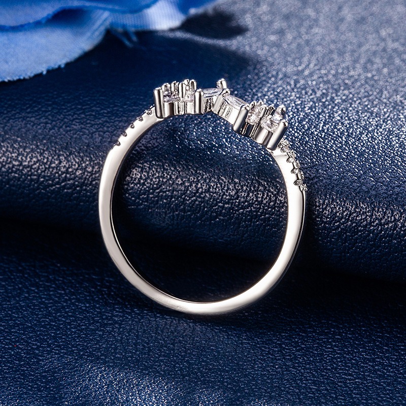 「Dual Butterfly Flutter」Marquise Cut Offset Open Ring