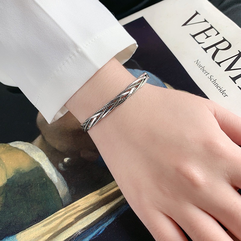 Vintage Braided Twist Cuff Bracelet