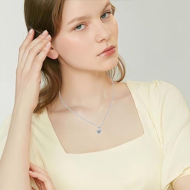 Timeless Solitaire Moissanite Pendant Necklace