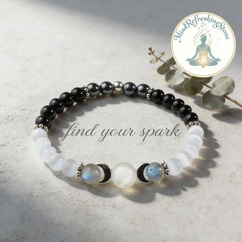 March Goddess Design Everyday Wear Beaded Stretch Bracelet