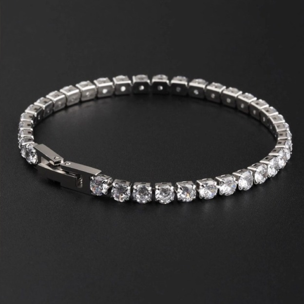 S925 Sterling Silver Classic 4mm Moissanite Tennis Bracelet