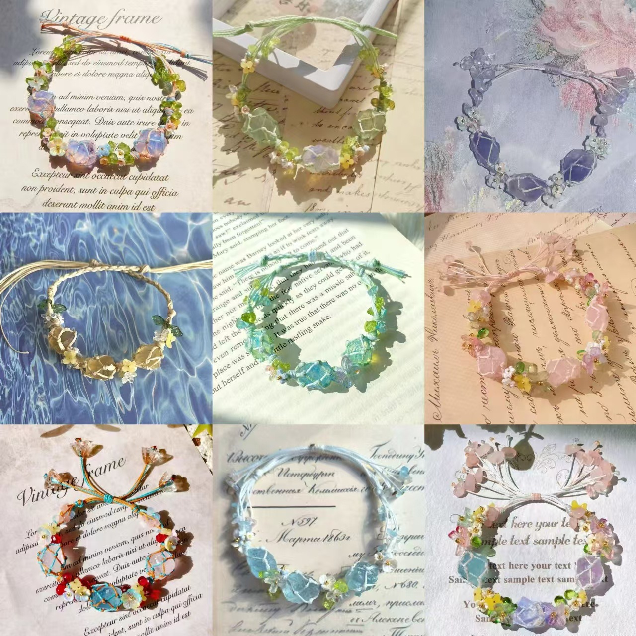 Handwoven Natural Raw Crystal Bracelet
