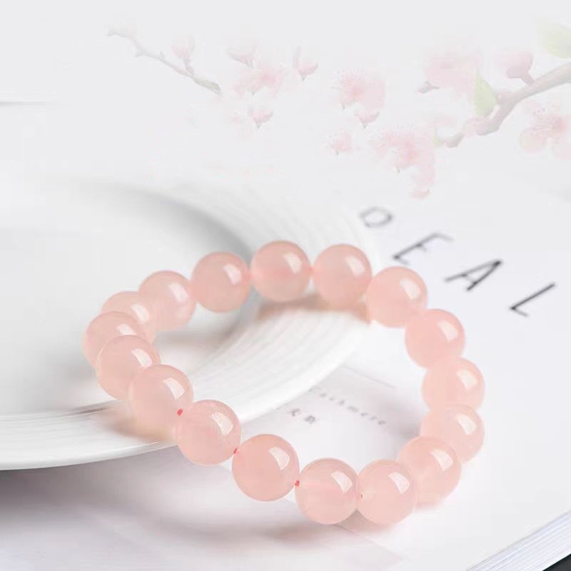 Natural Rose Quartz Beaded Bracelet