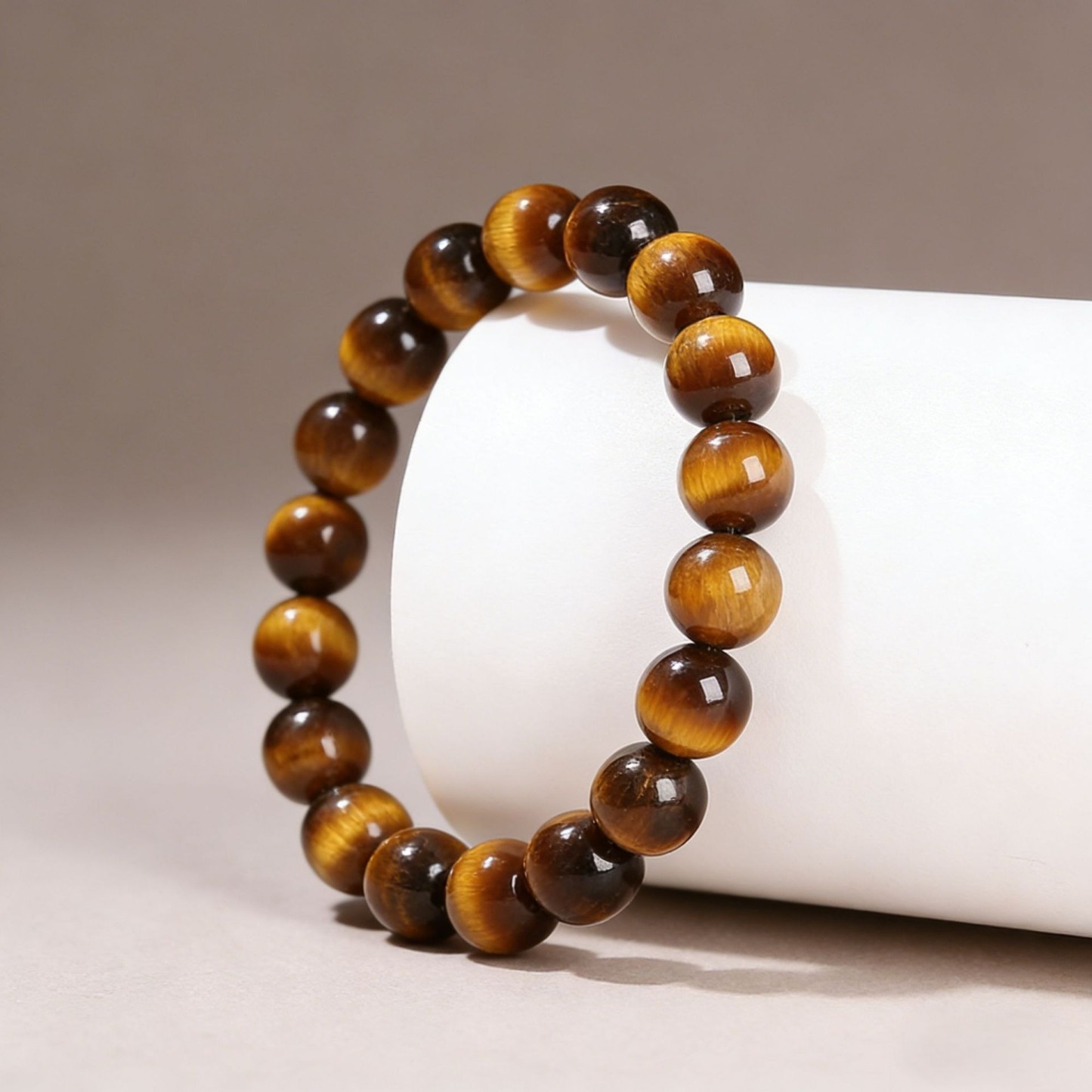 5A Grade Natural Yellow Tiger's Eye Bead Bracelet