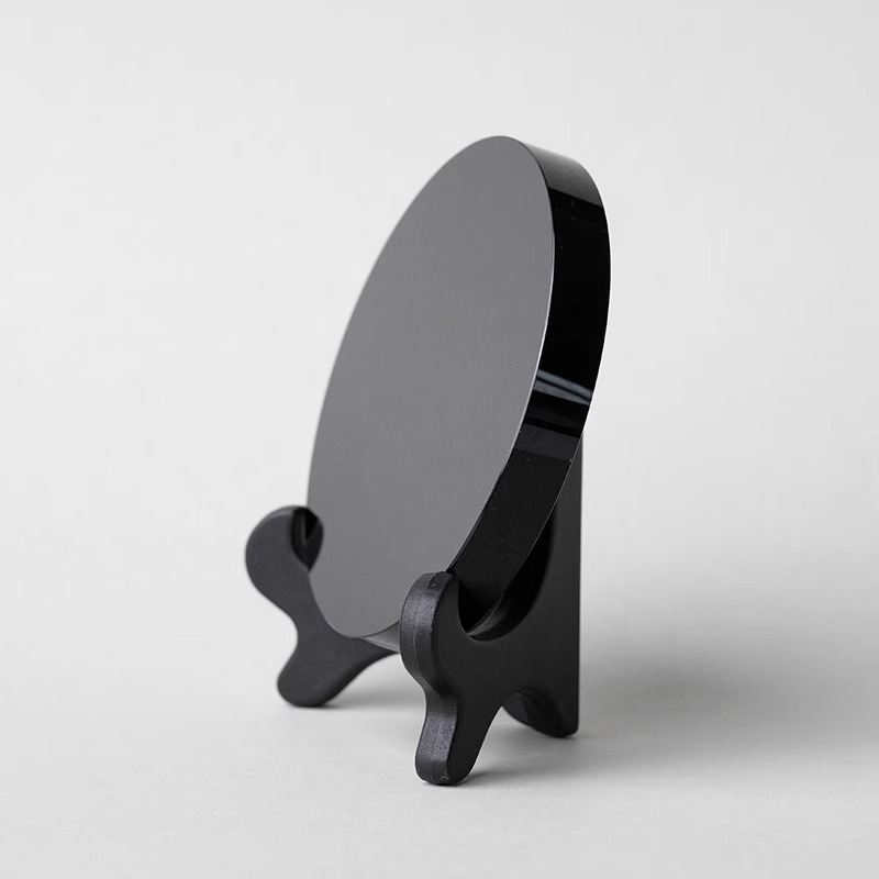 Natural Black Obsidian Protective Mirror