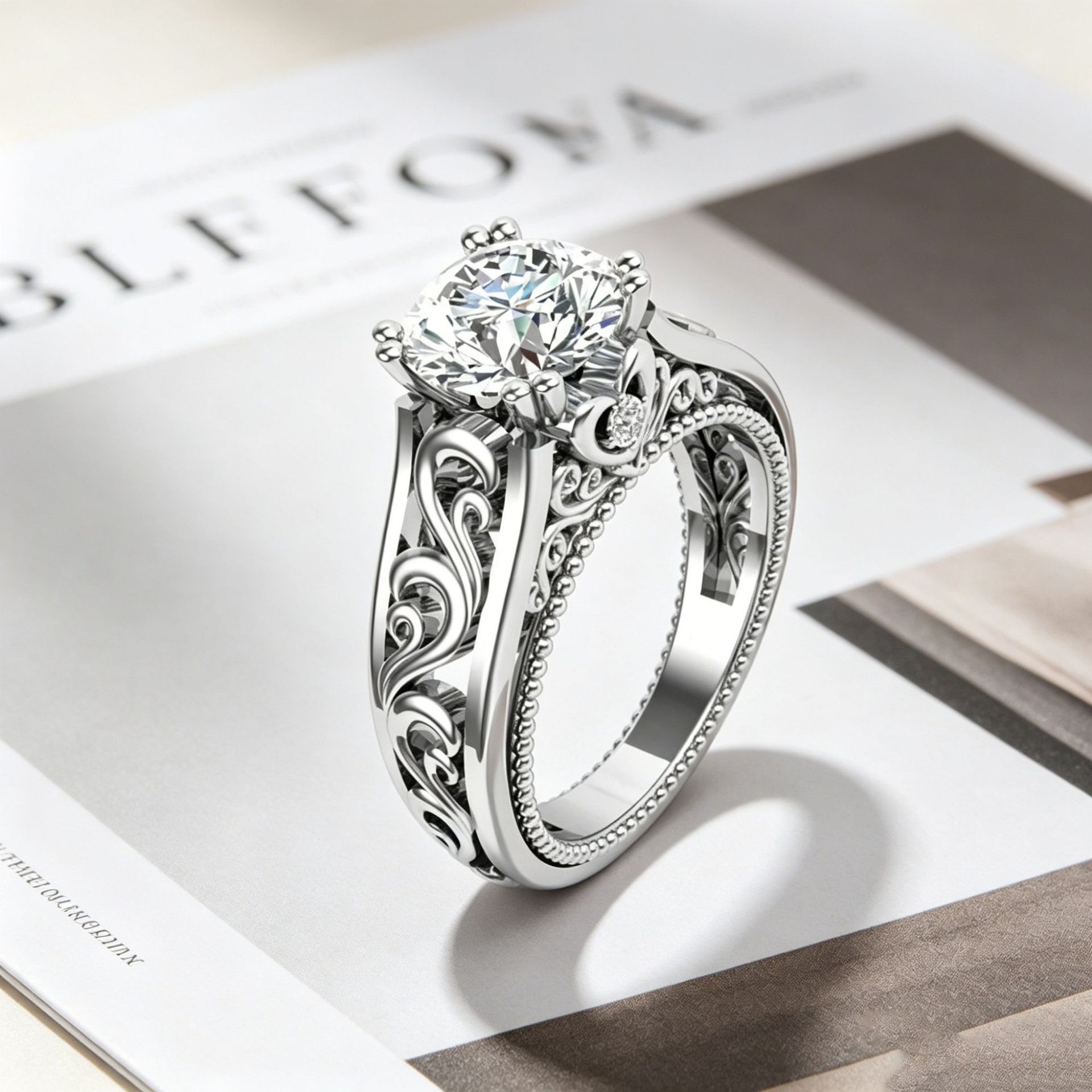 Sterling Silver Victorian Vintage Filigree Scroll Ring