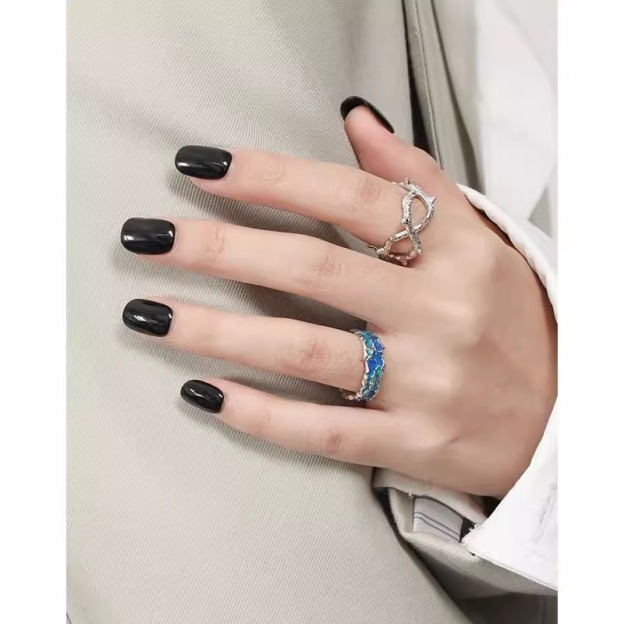 Seashore Sparkle Sterling Silver Enamel Open Ring（Free shipping on orders of two or more items）