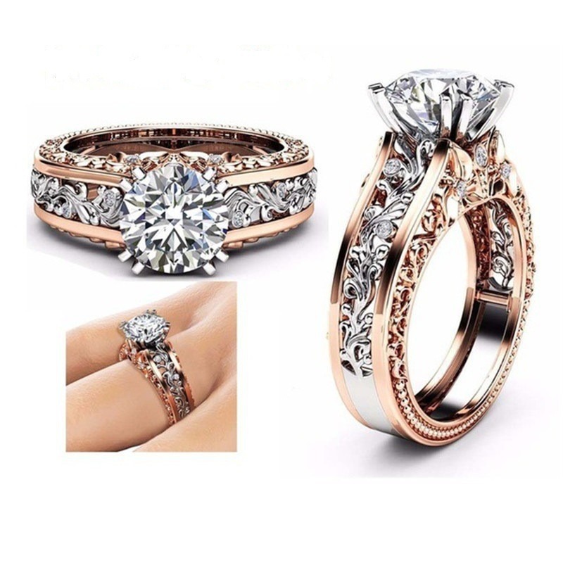 Eternal Devotion Two-Tone Couple Ring Set｜Masculine Strength & Feminine Elegance in One Pair