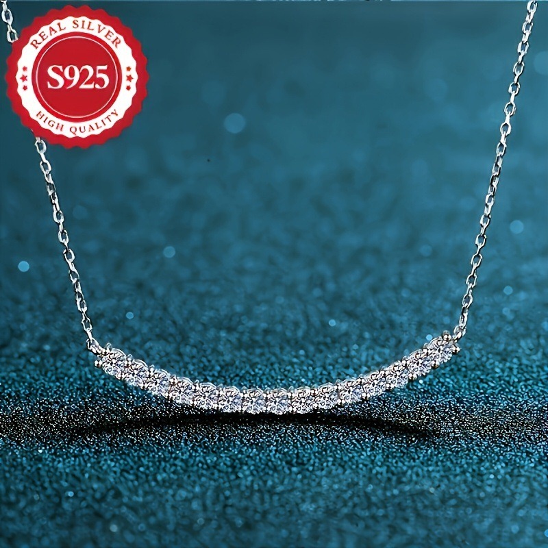 Silver Shimmer Wave S925 Sterling Silver Sparkle Choker