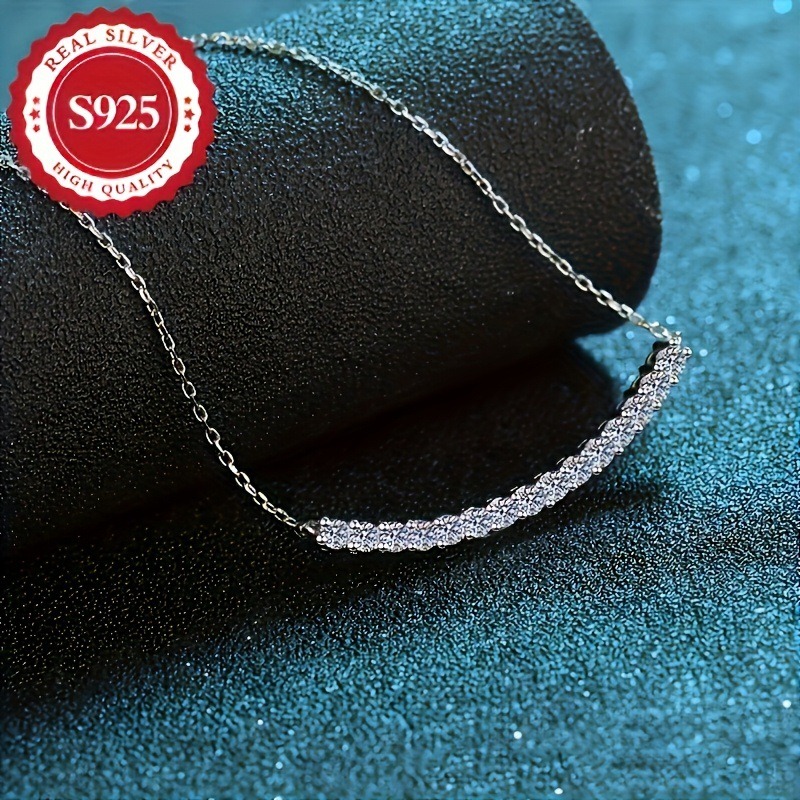 Silver Shimmer Wave S925 Sterling Silver Sparkle Choker