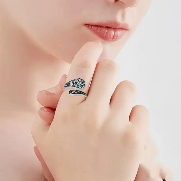 Celtic Witch’s Ward S925 Sterling Silver Protection Ring
