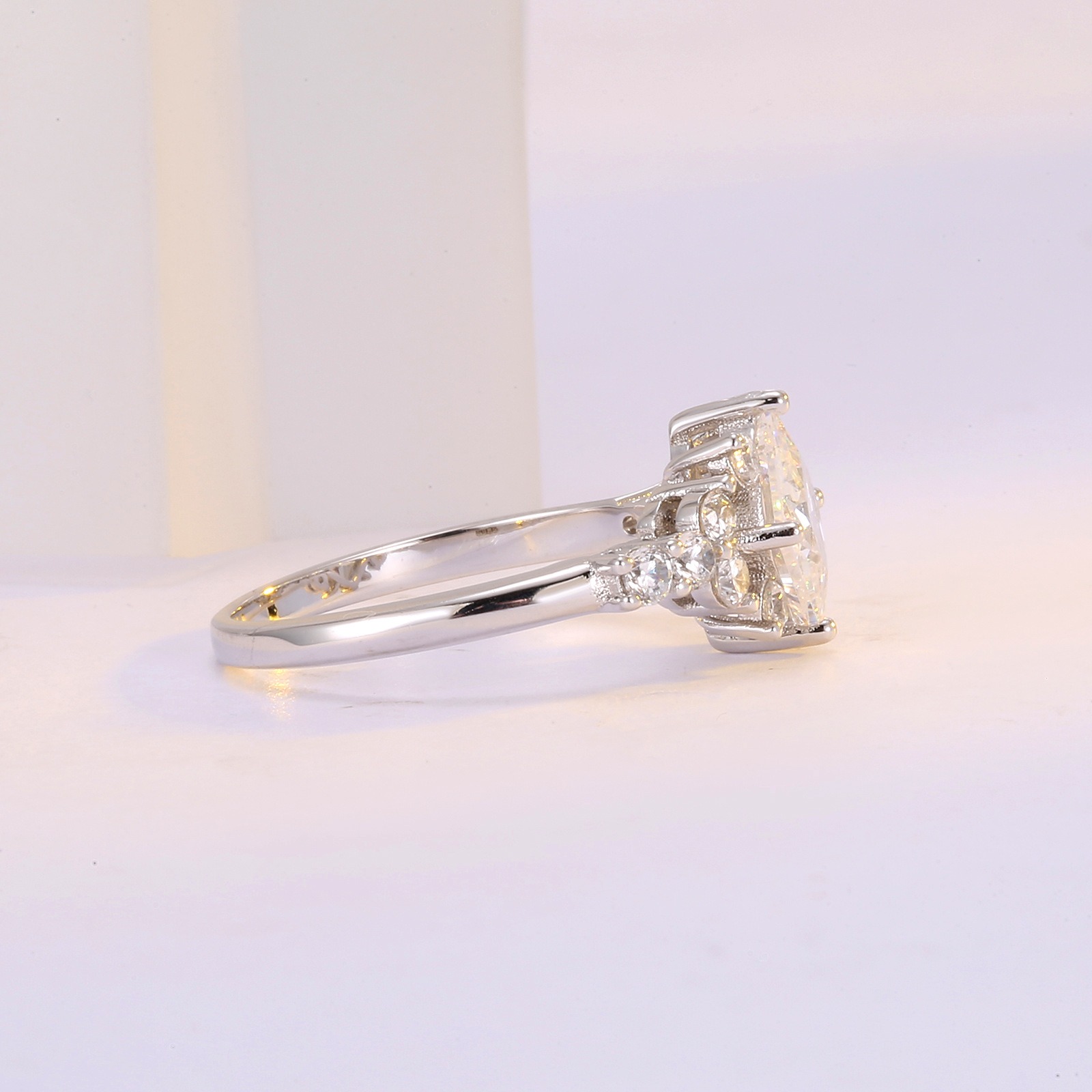 Starlight Vow 18K White Gold Princess Cut Diamond Ring