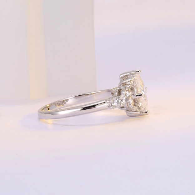 Starlight Vow 18K White Gold Princess Cut Diamond Ring