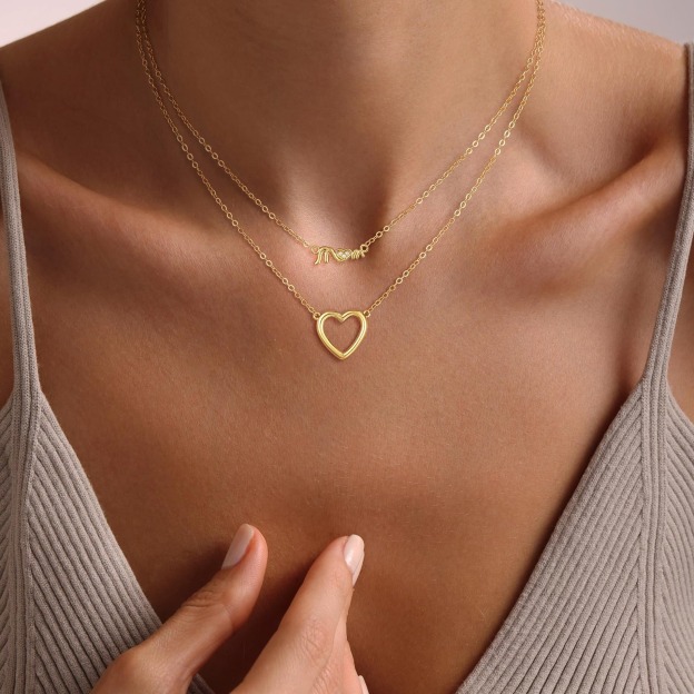 Beloved Mama 18K Gold Double Layer Mama Necklace
