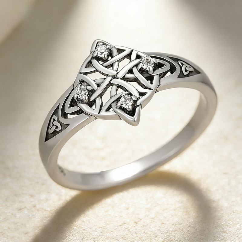 Celtic Witches' Knot Protection S925 Silver Ring