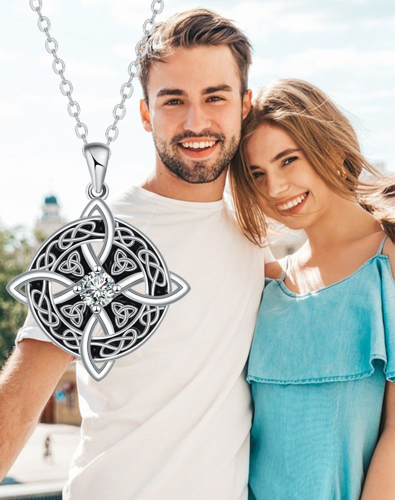 Celtic Witches' Knot Protection S925 Silver Necklace
