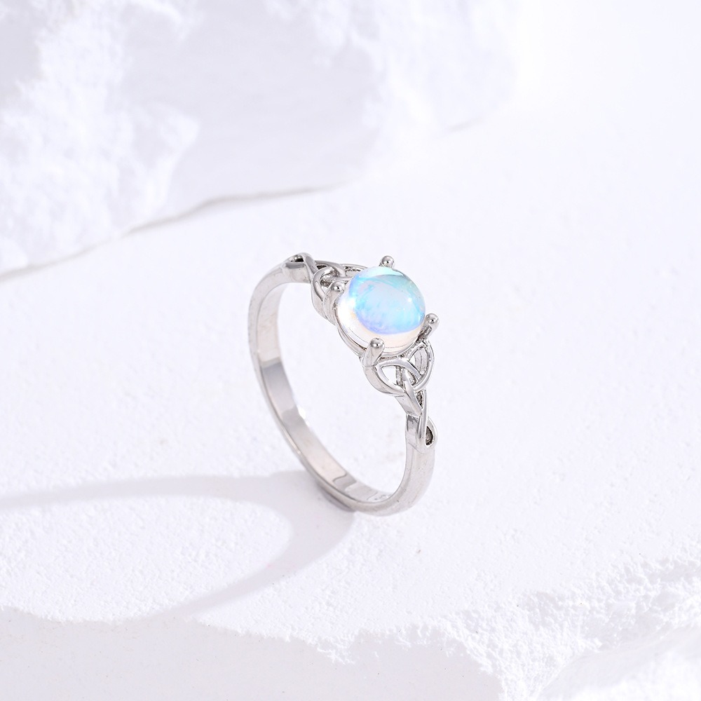 Celtic Moonlight S925 Silver Moonstone Ring