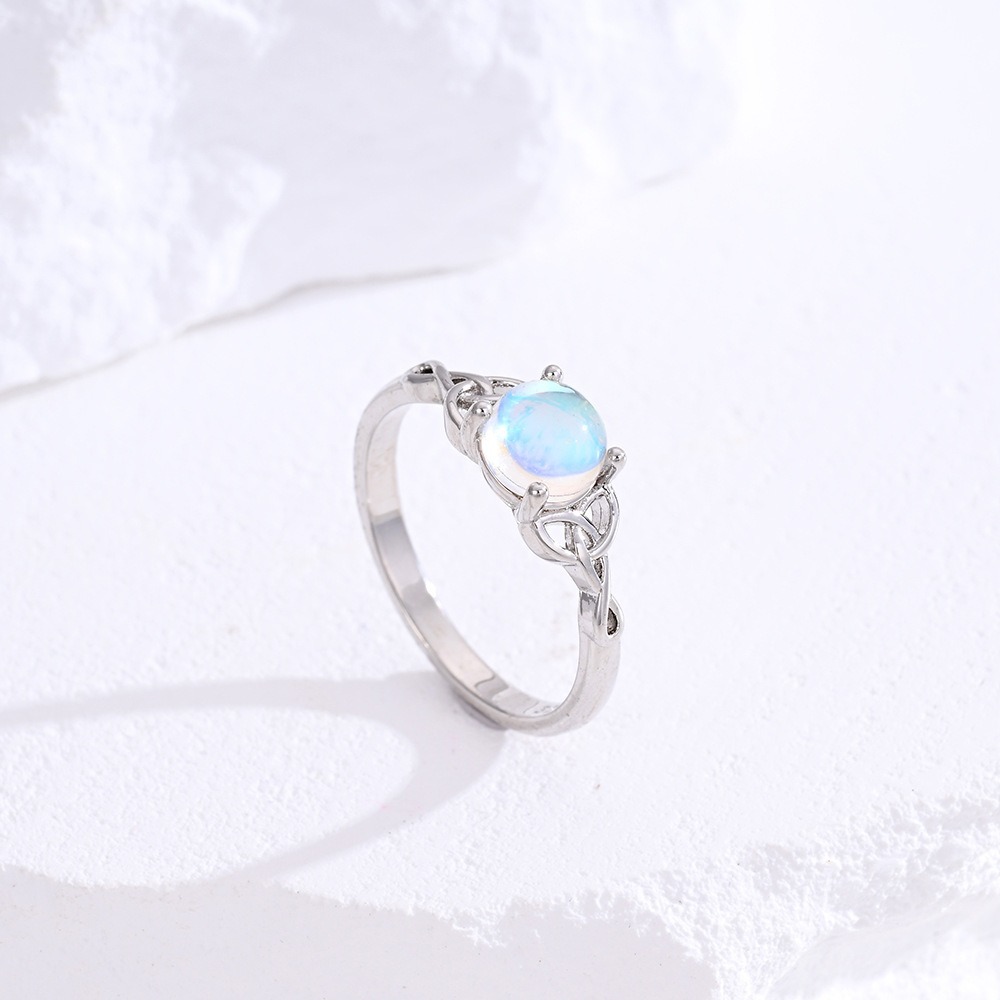 Celtic Moonlight S925 Silver Moonstone Ring