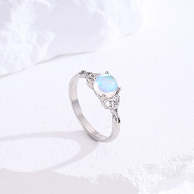 Celtic Moonlight S925 Silver Moonstone Ring
