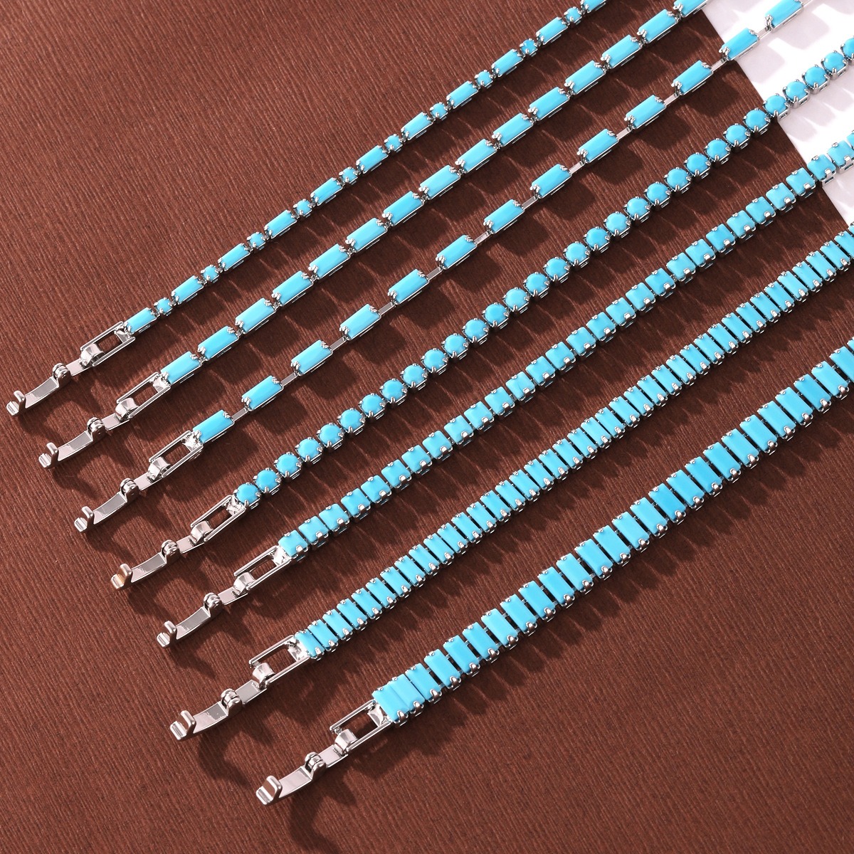 Turquoise Breeze Natural Baguette Turquoise Tennis Bracelet