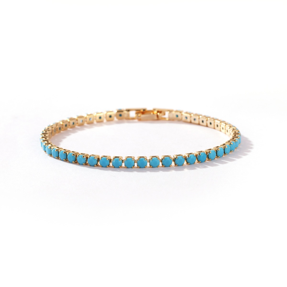 Turquoise Breeze Natural Baguette Turquoise Tennis Bracelet