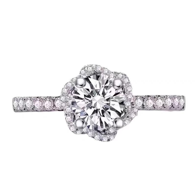 「Rose Kiss」S925 Sterling Silver 3D Petal Open Ring