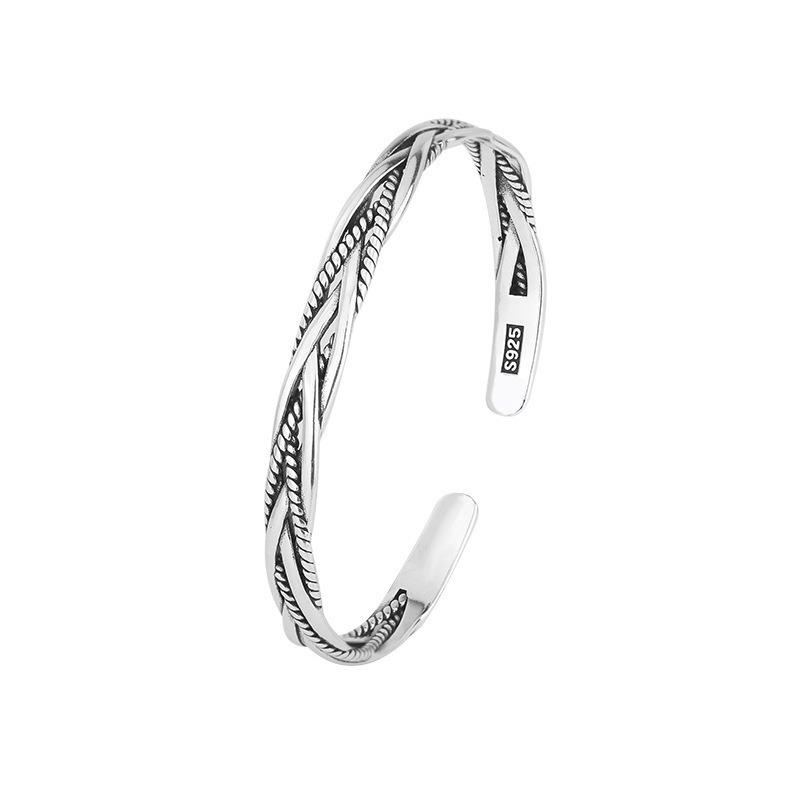 Vintage Braided Twist Cuff Bracelet