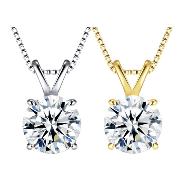 Timeless Solitaire Moissanite Pendant Necklace
