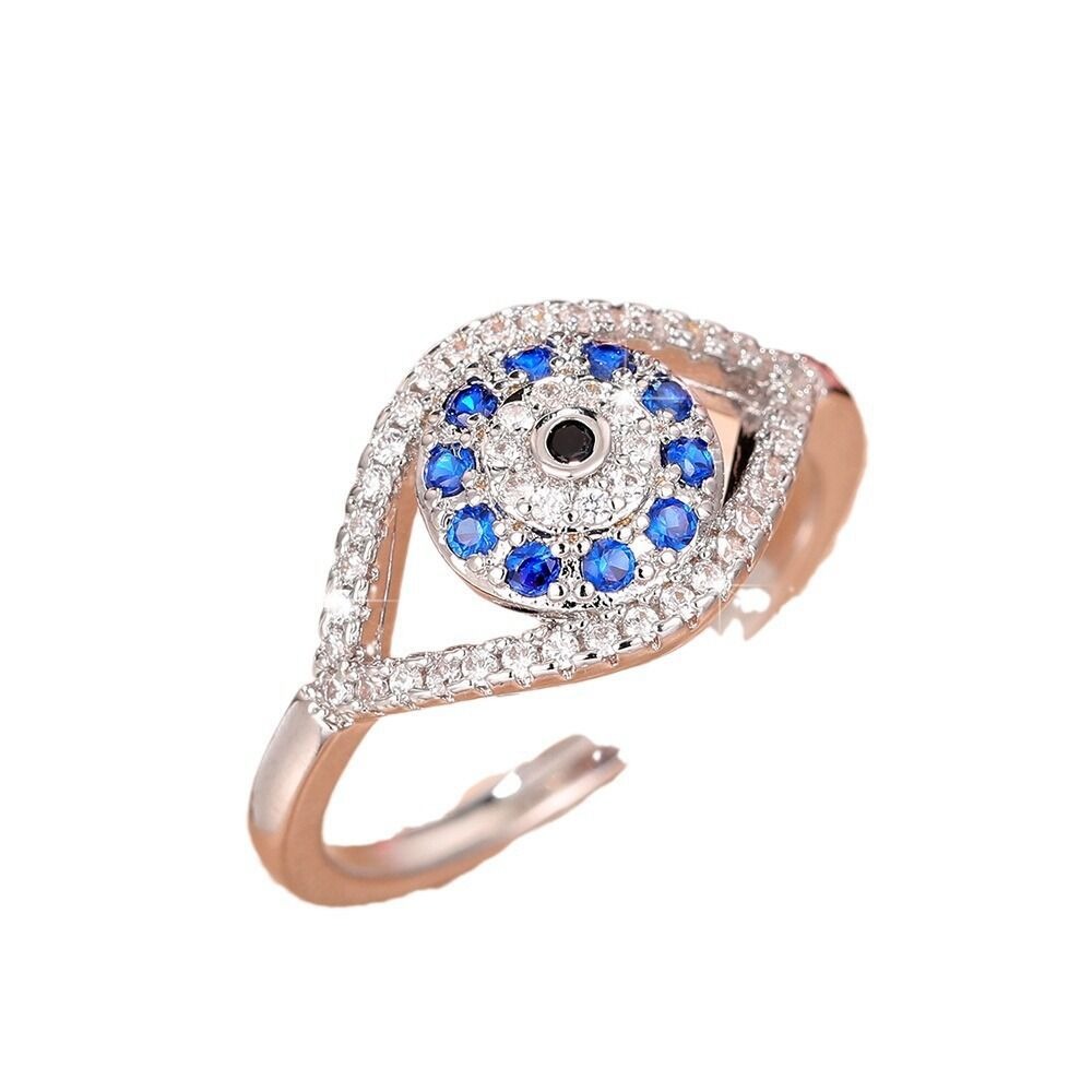 Classic Pavé Evil Eye Protection Ring