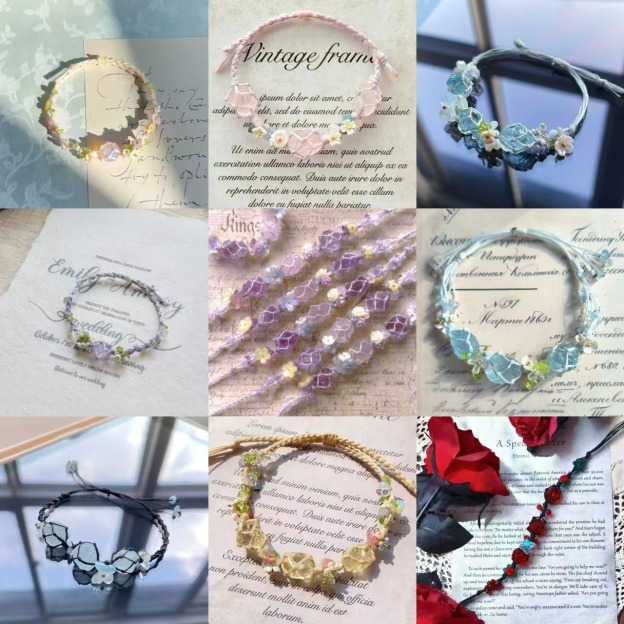 Handwoven Natural Raw Crystal Bracelet