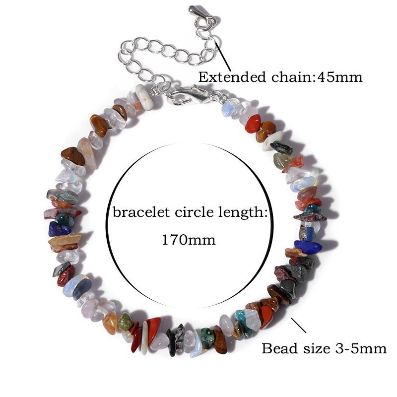 Natural Crystal Chip Adjustable Bracelets