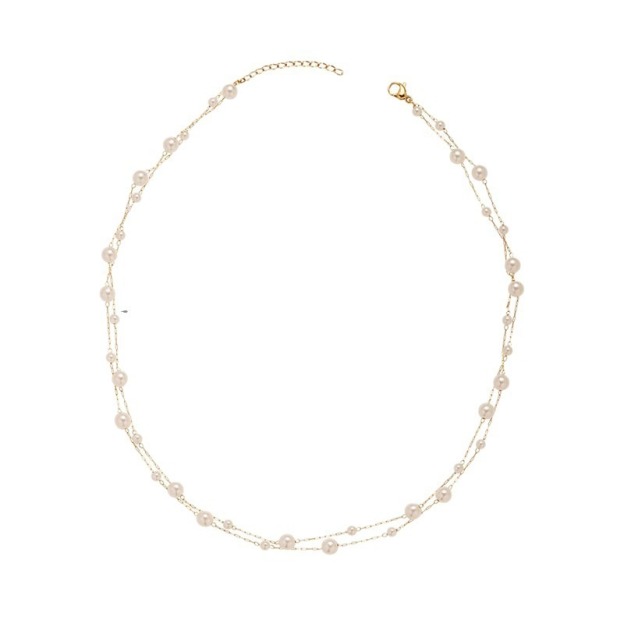 18K Gold Double-Layer Seed Pearl Necklace - Light Luxury Niche Layered Choker